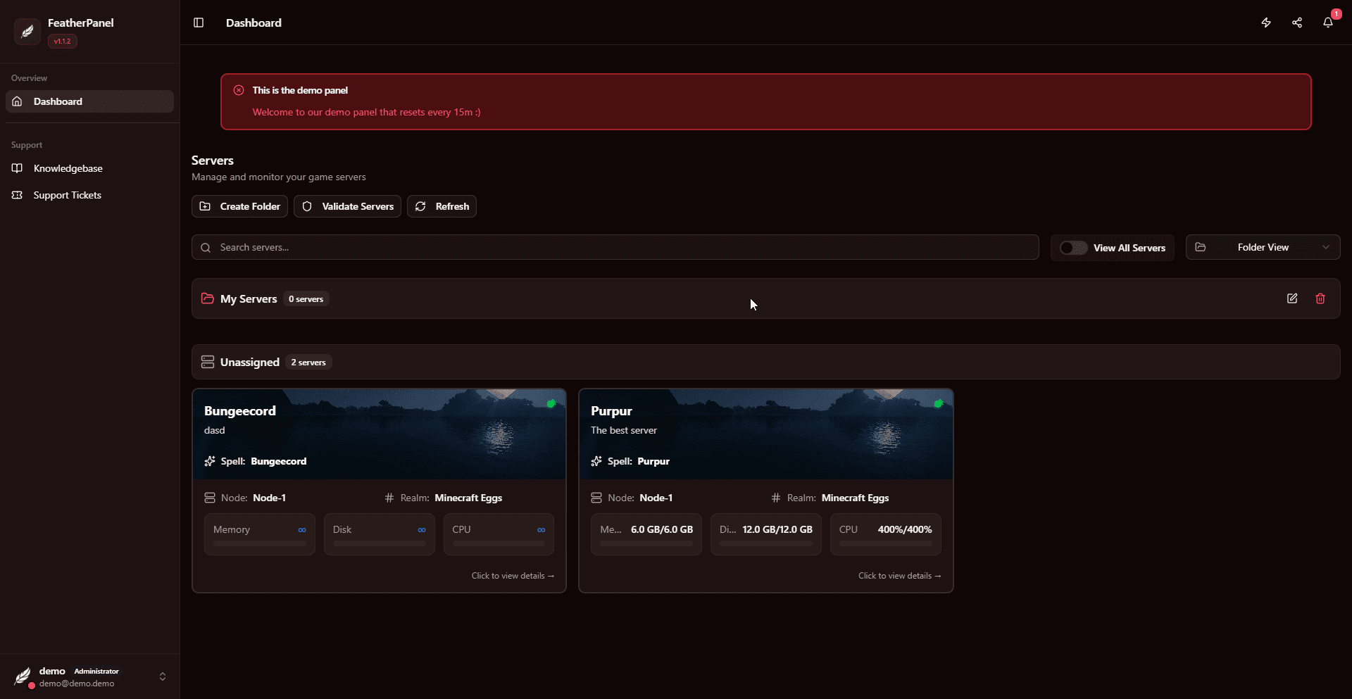 FeatherPanel preview