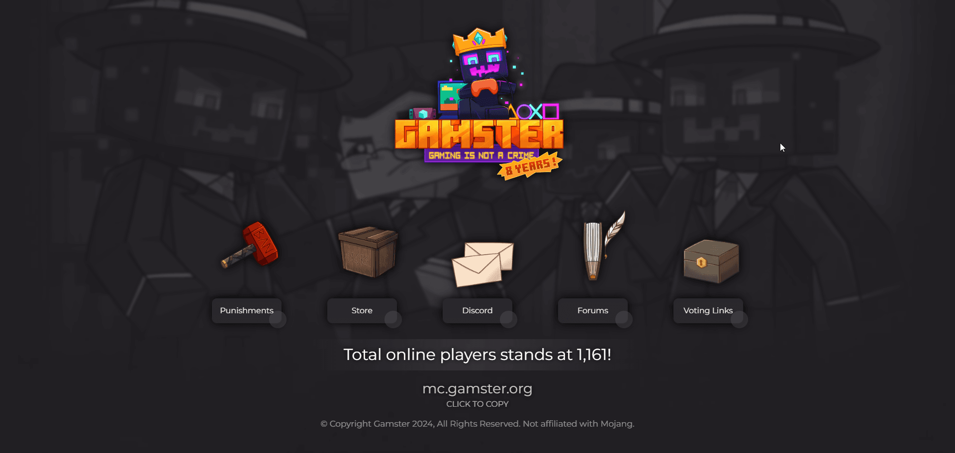 Gamster.org - Minecraft Network preview